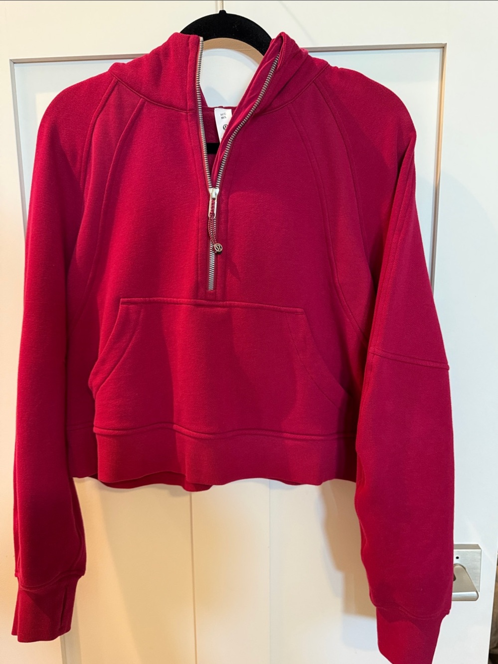 lululemon athletica Women's Half-Zip Hoodie Sweater - Fuchsia M/L